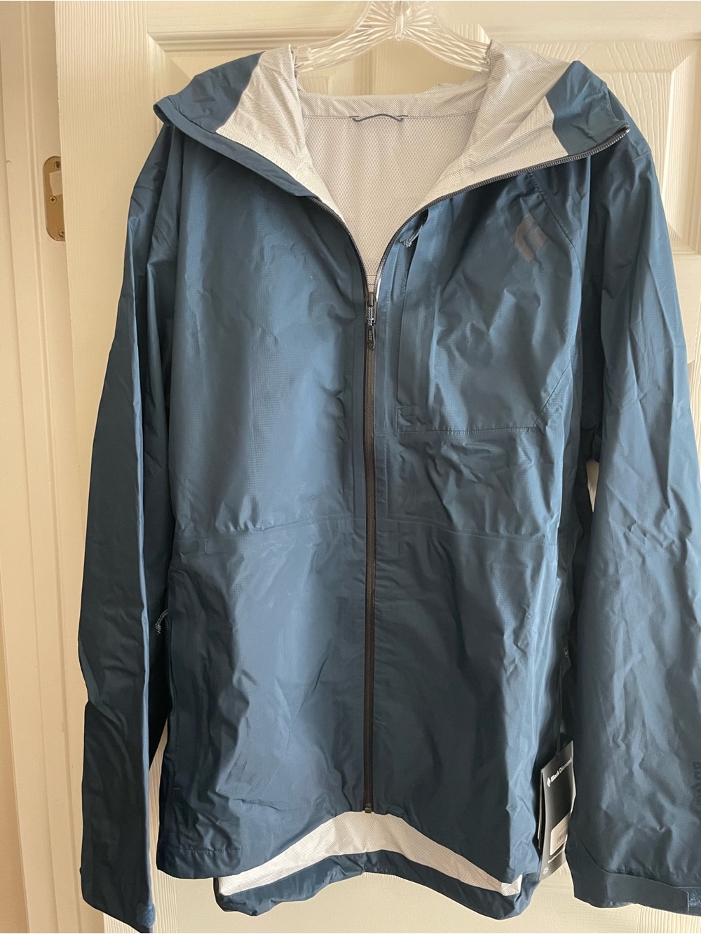 Black Diamond Slate Blue Hooded Rain Shell
